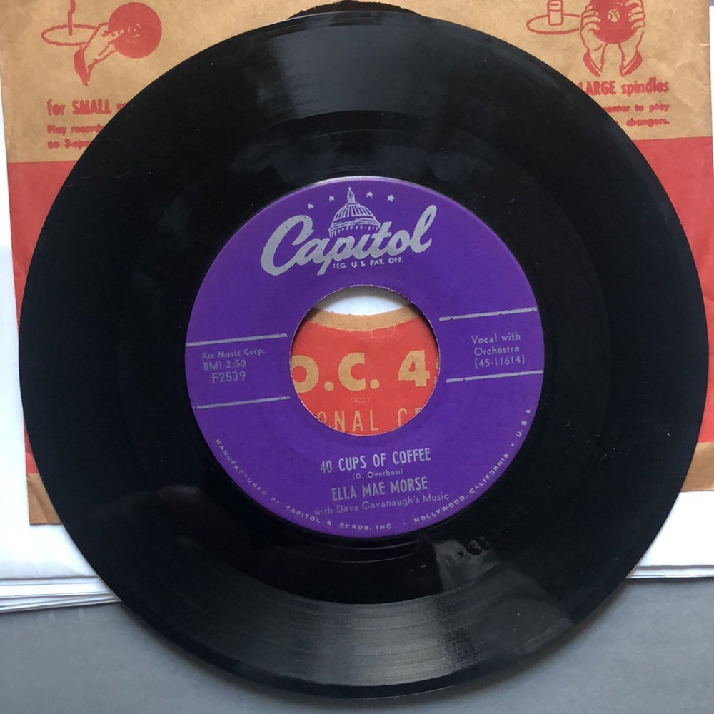 Ella Mae Morse Oh! You Crazy Moon Vinyl 45 Record '54